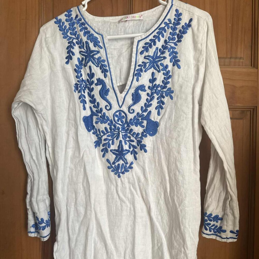 Barbara Gerwit Linen Tunic - Size Medium